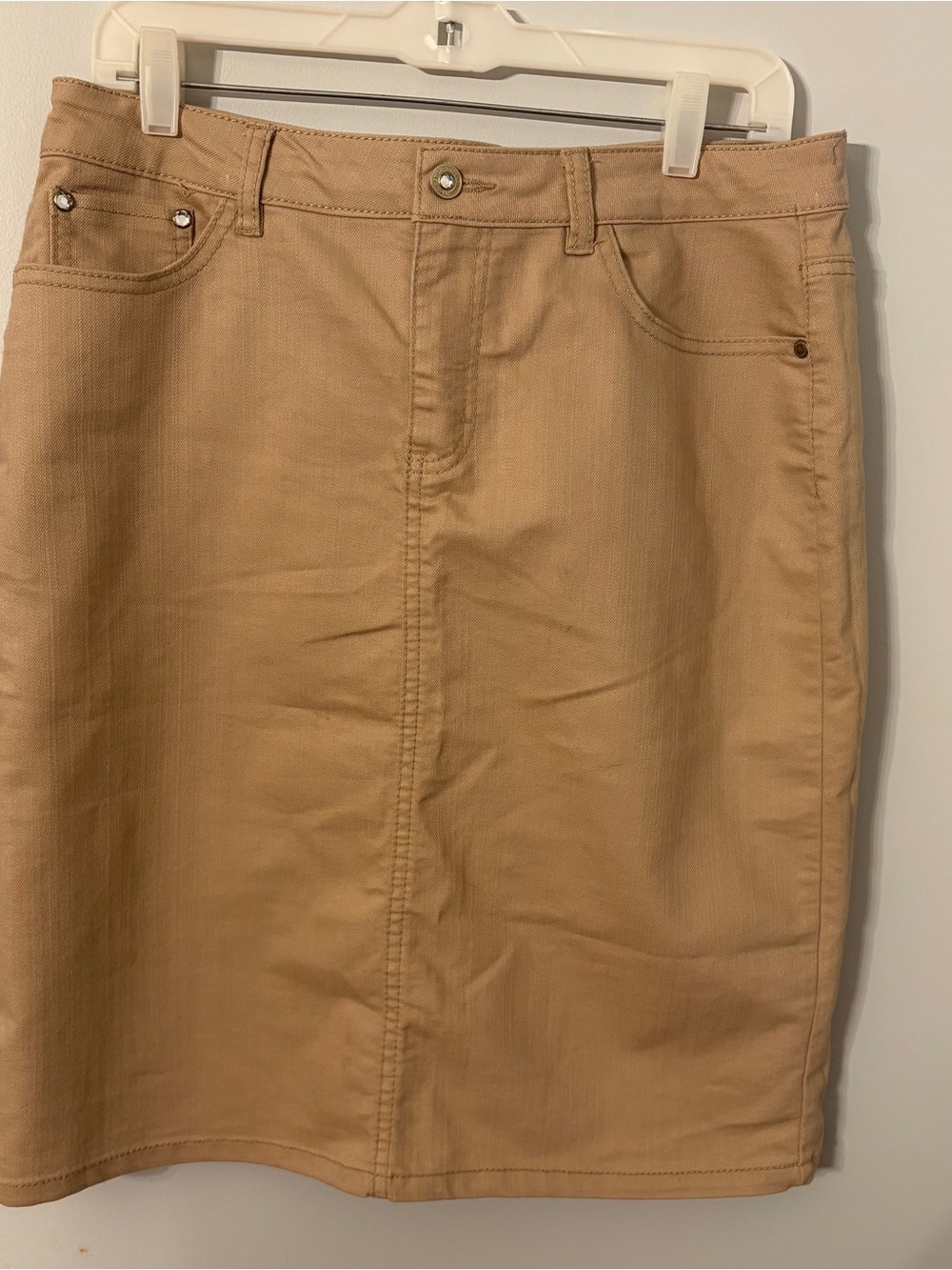 JACLYN SMITH Women’s  Tan DENIM SKIRT SIZE 10